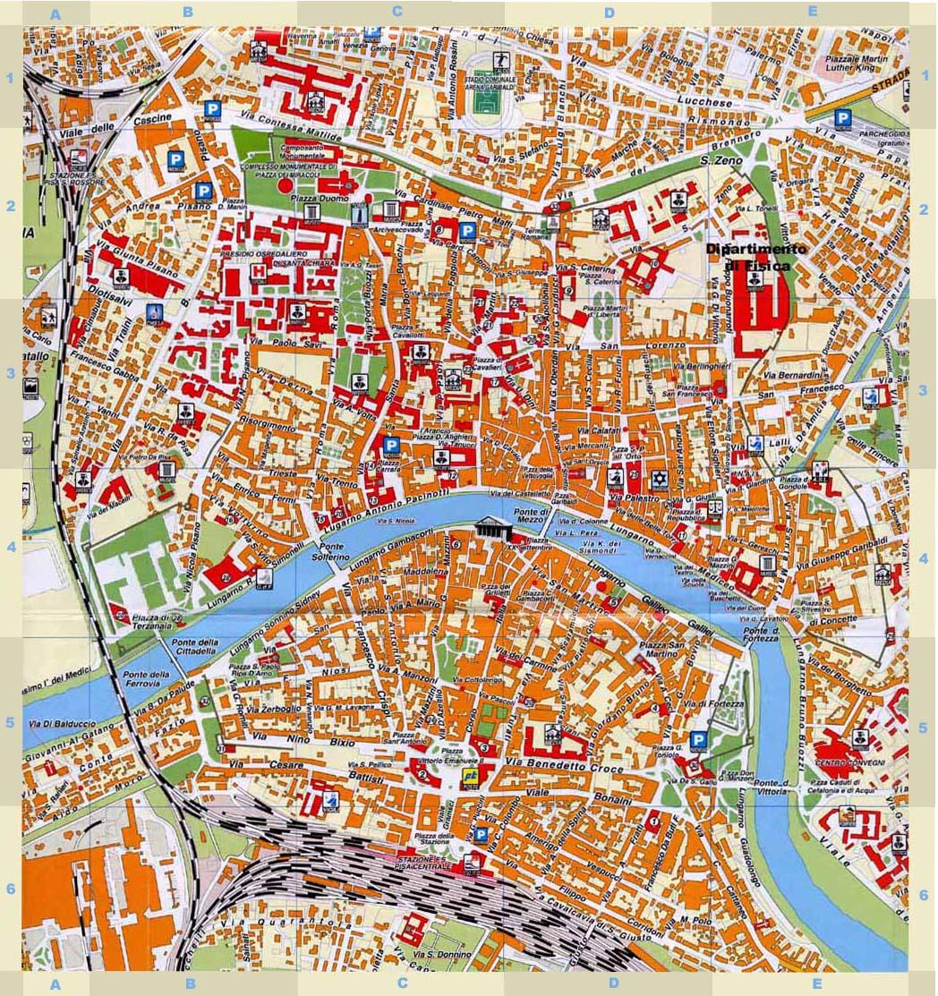 Tourist Map Of Pisa